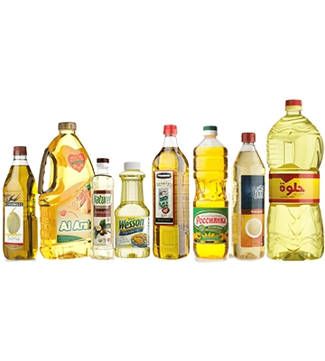 All types of cooking oil